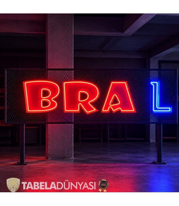 Bra Lounge Bar Almanya Ters Tava Neon Hortum LED Tabela