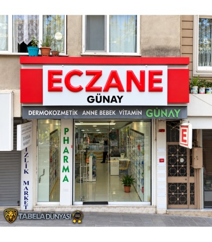 Günay Eczanesi Kurumsal Işıklı Eczane Tabelası