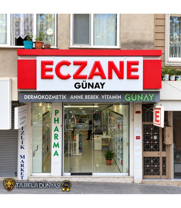 Günay Eczanesi Kurumsal Işıklı Eczane Tabelası