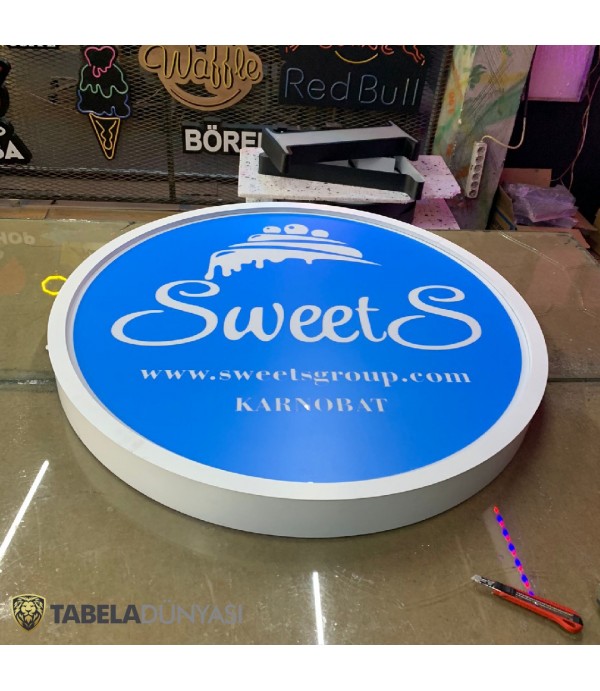 Sweets Bulgaristan Işıklı Daire Tabela