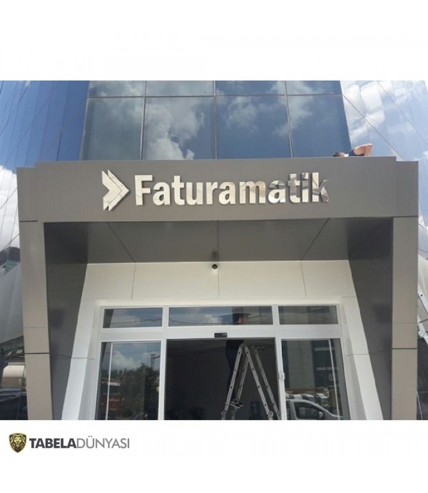 Faturamatik Paslanmaz Krom Kutu Harf