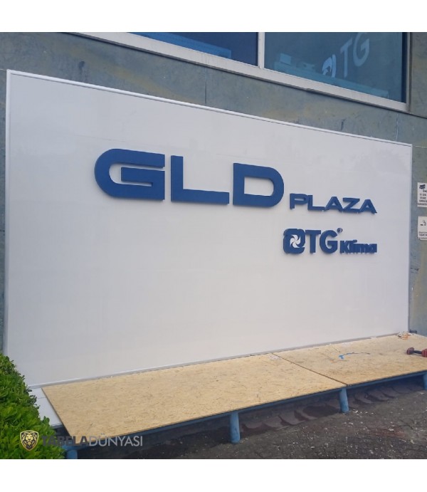 GLD Plaza Paslanmaz Krom Işıksız Harf Tabela