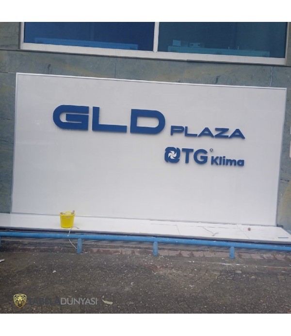 GLD Plaza Paslanmaz Krom Işıksız Harf Tabela