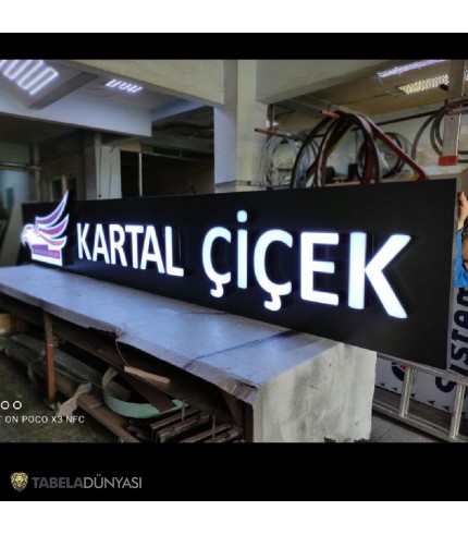 Kartal Çiçek Işıklı Kutu Harf Tabela