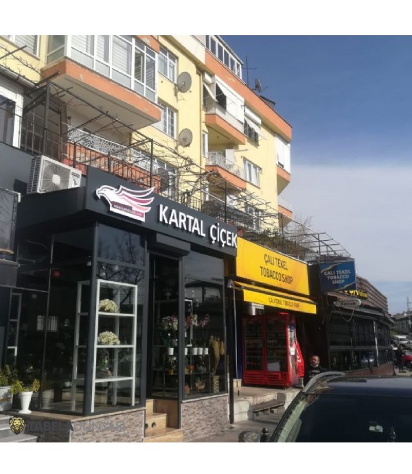 Kartal Çiçek Işıklı Kutu Harf Tabela