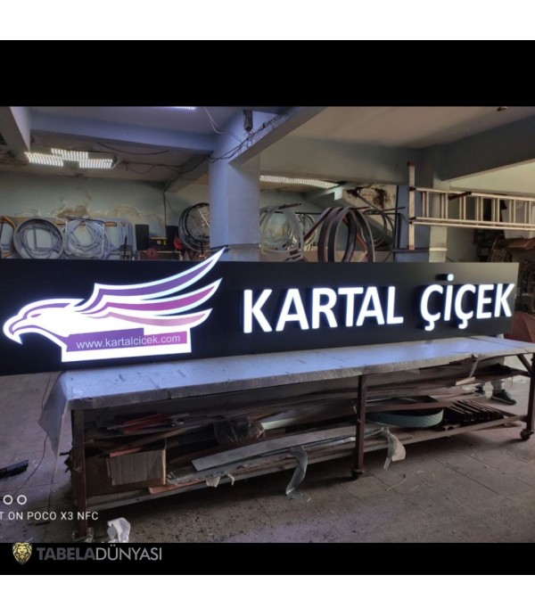 Kartal Çiçek Işıklı Kutu Harf Tabela