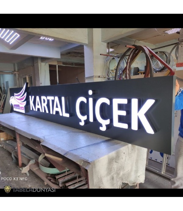 Kartal Çiçek Işıklı Kutu Harf Tabela