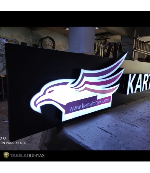 Kartal Çiçek Işıklı Kutu Harf Tabela