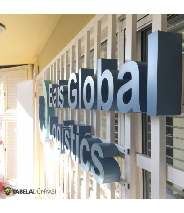 Bais Global Işıksız Boyalı Alüminyum Kutu Harf