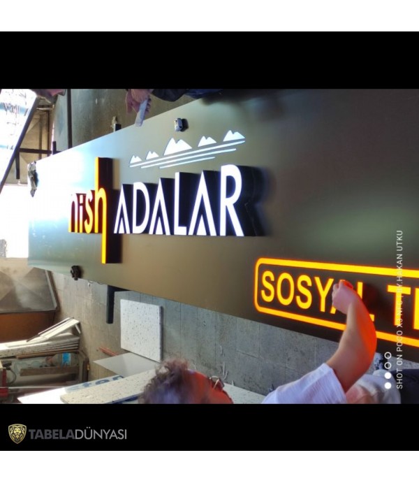 Nish Adalar Işıklı Kutu Harf Tabela