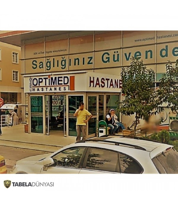 Optimed Hastanesi Kutu Harf Tabela