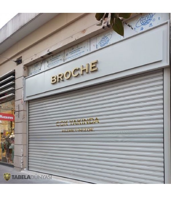 Broche Patine Boyalı Işıklı Kutu Harf