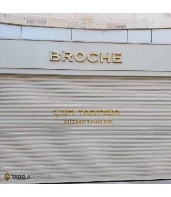 Broche Patine Boyalı Işıklı Kutu Harf