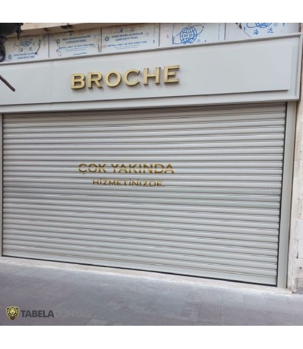 Broche Patine Boyalı Işıklı Kutu Harf