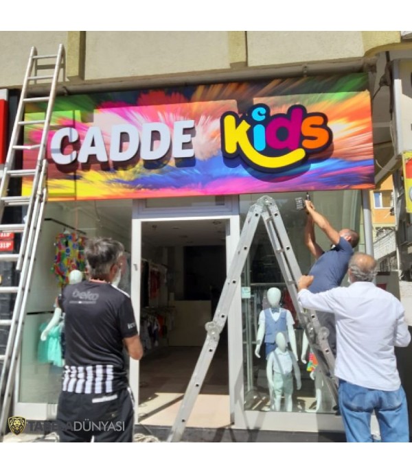 Cadde Kids Işıklı Kutu Harf Tabela