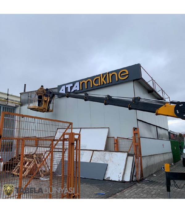 Ata Makine Eskişehir Fabrika Çatı Tabelası