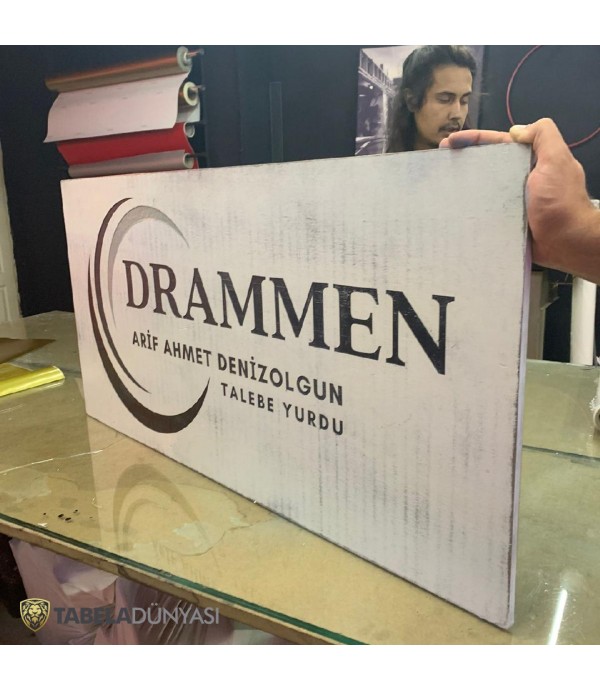 Drammen Ahşap Oyma Tabela
