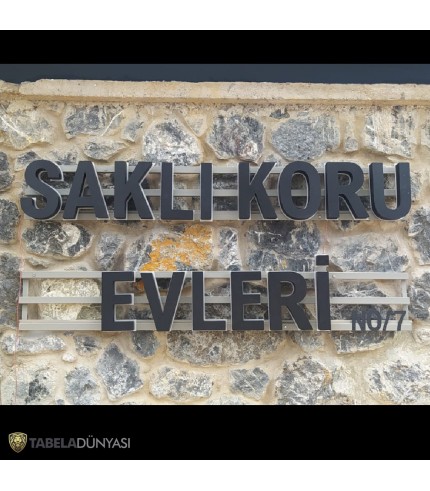Saklı Koru Evleri Aluminyum Kutu Harf