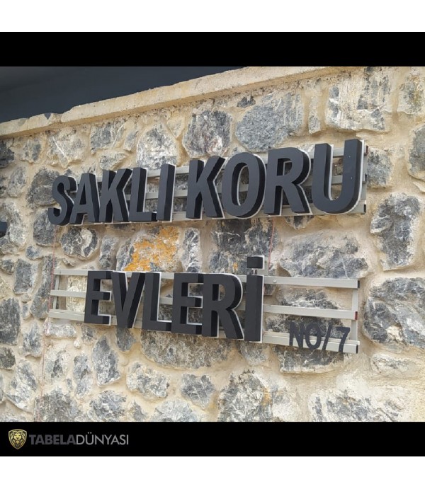 Saklı Koru Evleri Aluminyum Kutu Harf