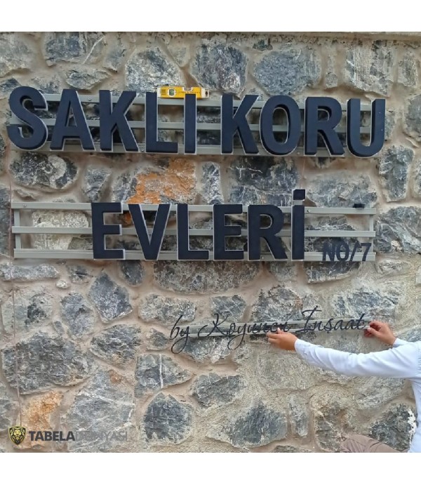 Saklı Koru Evleri Aluminyum Kutu Harf