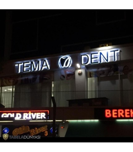 TemaDent Endirekt Led Alüminyum Kutu Harf Tabela