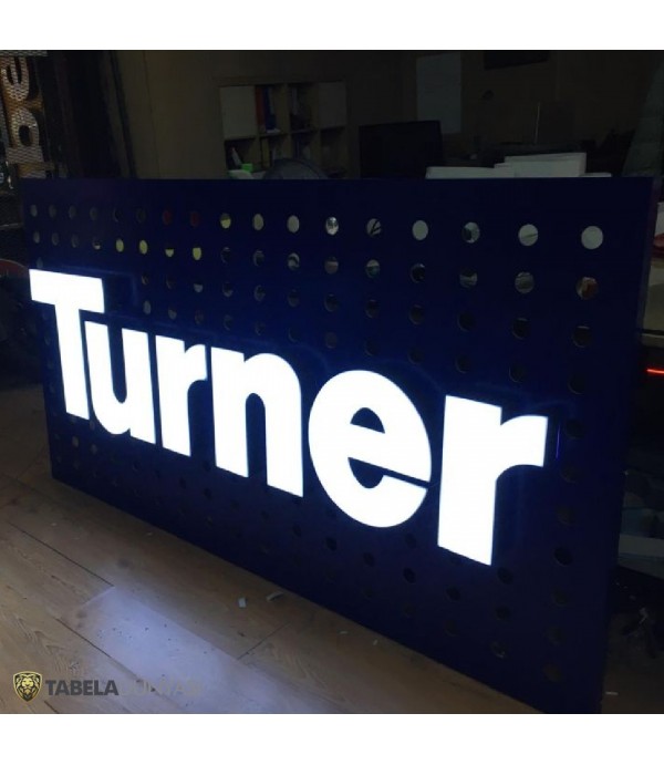 Turner Kule Vinç Üzerine Işıklı Tabela