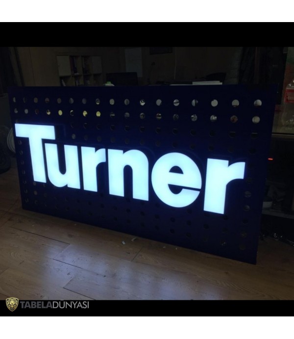 Turner Kule Vinç Üzerine Işıklı Tabela