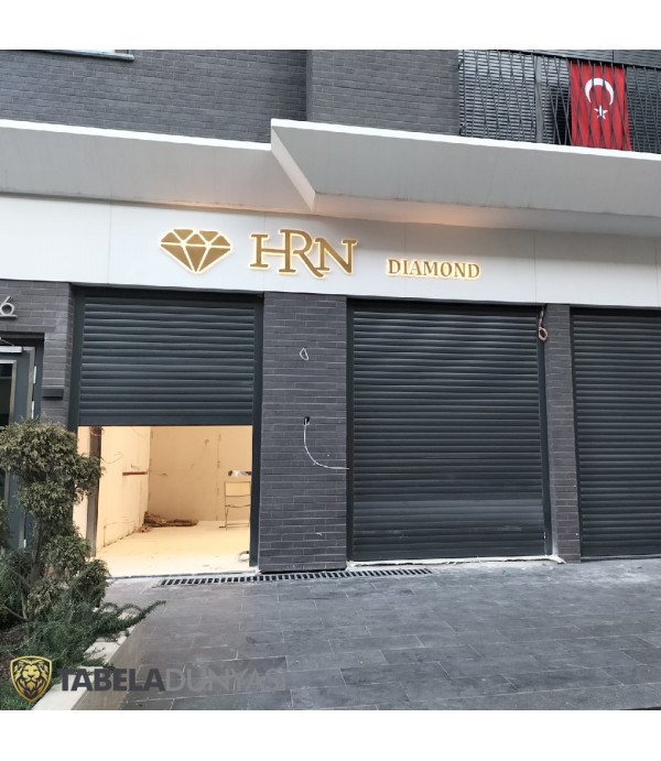 HRN Diamond Kuyumculuk Patine Boyalı Kutu Harf Tabela Uygulaması