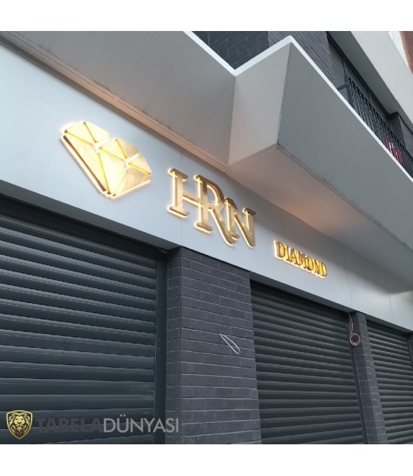HRN Diamond Kuyumculuk Patine Boyalı Kutu Harf Tabela Uygulaması