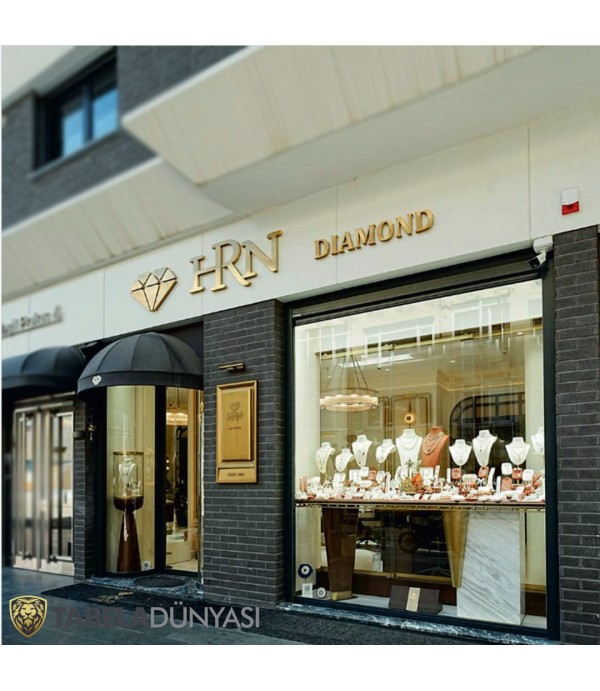 HRN Diamond Kuyumculuk Patine Boyalı Kutu Harf Tabela Uygulaması