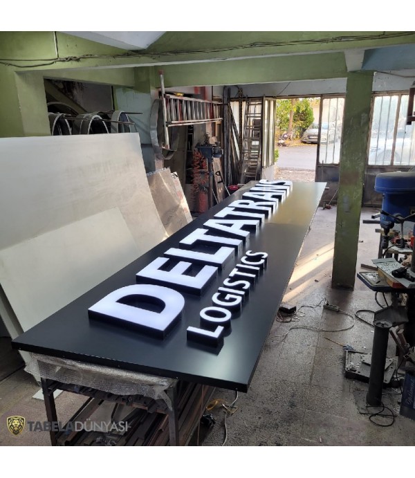 Deltatrans Logistics GmbH Işıklı Kutu Harf Alın Tabelası