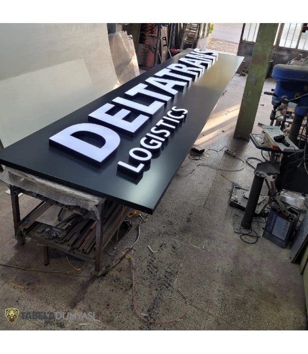 Deltatrans Logistics GmbH Işıklı Kutu Harf Alın Tabelası