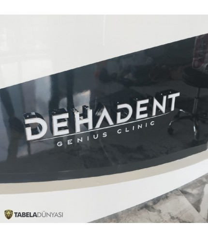 Dehadent Siyah Krom Kutu Banko Tabelası