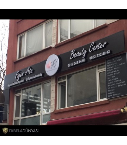 Figen Ata Beauty Center Işıklı Kutu Harf Tabela