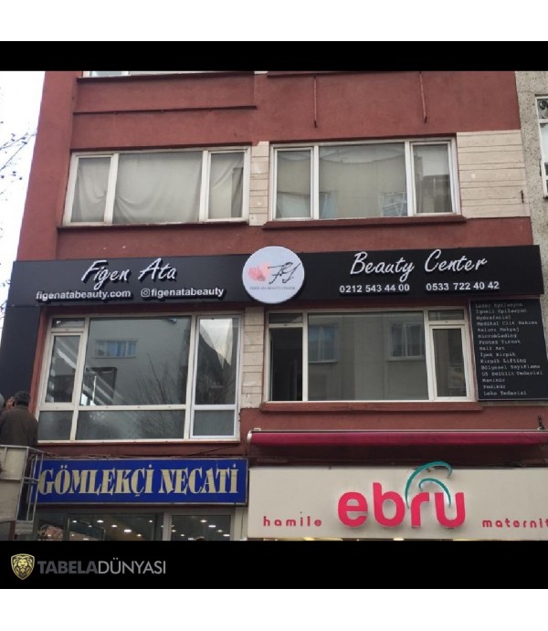 Figen Ata Beauty Center Işıklı Kutu Harf Tabela