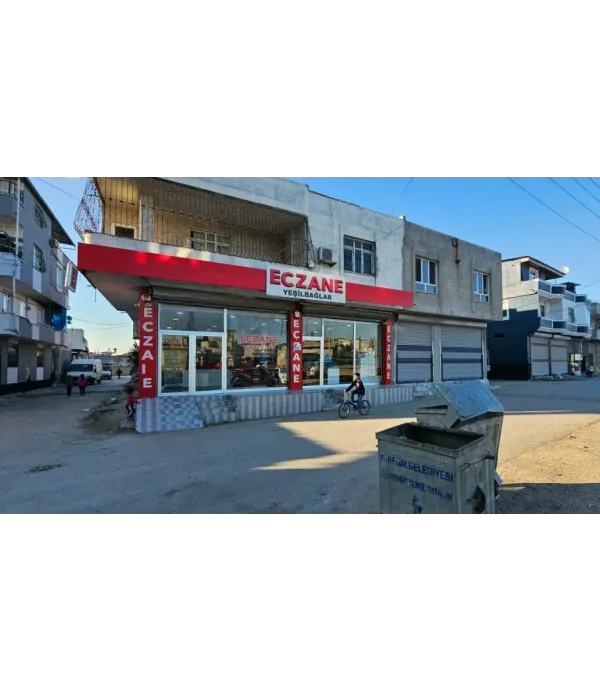 Yeşilbağ Eczanesi Kübik Kabartma Harf Eczane Tabelası