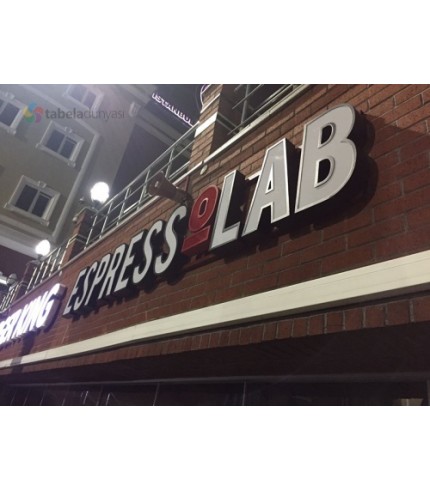 Espressolab Aydın Üniversitesi ışıklı Fileli Kutu Harf Tabela