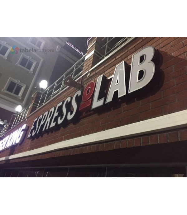 Espressolab Aydın Üniversitesi ışıklı Fileli Kutu Harf Tabela
