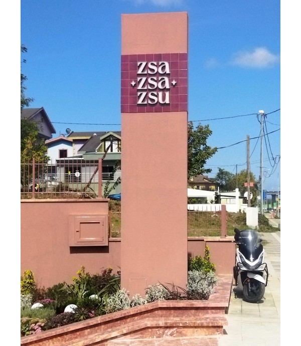 Zsa Zsa Zsu Zekeriyaköy Fileli Bronz Işıklı Totem Tabela