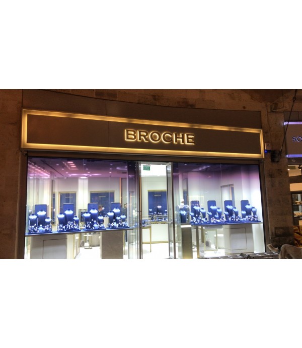 Broche Diamond Eskitme Işıklı Kutu Harf Tabelası  