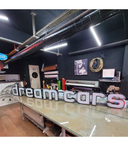  Dream Cars Austrai RGB Işıklı Krom Kutu Harf Tabela