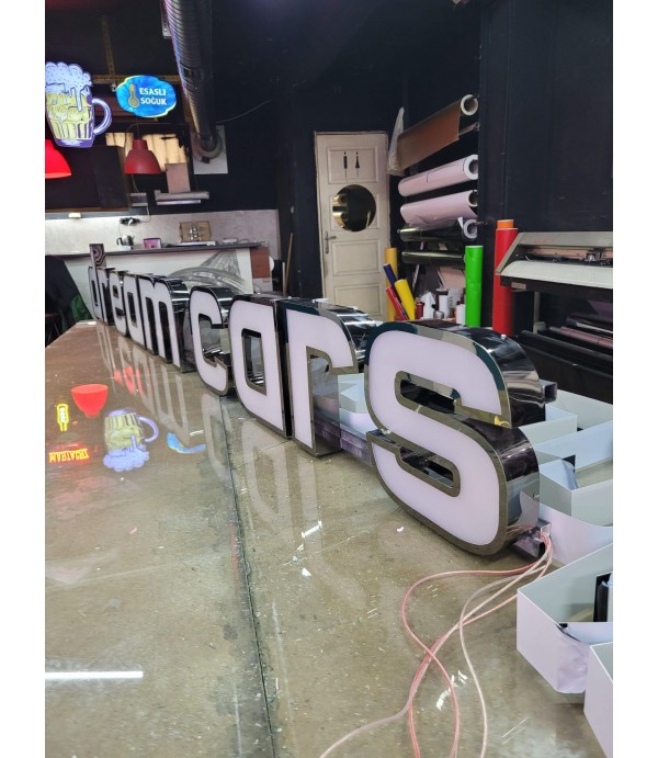  Dream Cars Austrai RGB Işıklı Krom Kutu Harf Tabela