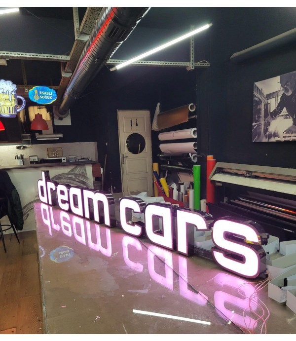  Dream Cars Austrai RGB Işıklı Krom Kutu Harf Tabela