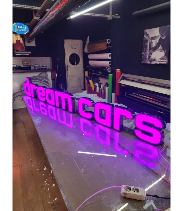  Dream Cars Austrai RGB Işıklı Krom Kutu Harf Tabela