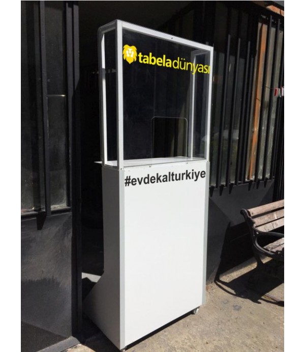 Eczane Kapı Girişi Demonte Ayaklı Seperatör İmalatı