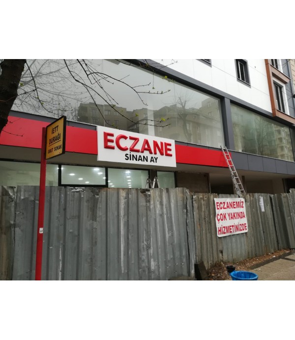 Eczane Sinan Ay Kübik Kabartma Harf Tabela