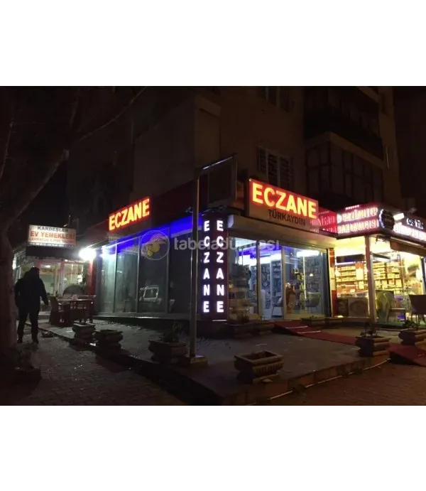 Eczane Türkaydın İçten Led Pleksiglass Kutu Harf Tabela