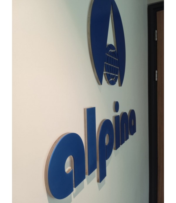 Alpina Banko Arkası Kesme Pleksi Harf Uygulaması