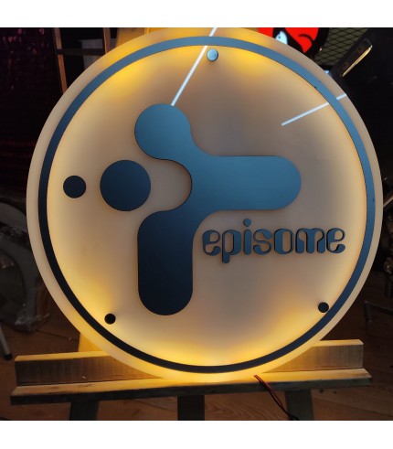 Episome Biotech Dekoratif Işıklı Daire Tabela