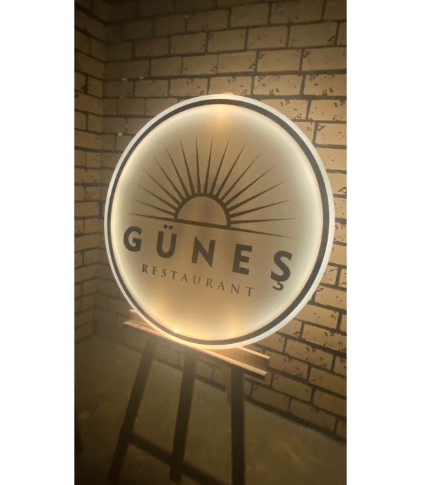 Güneş Restaurant etkileyici Dekoratif Endirekt ışıklı Tabelası
